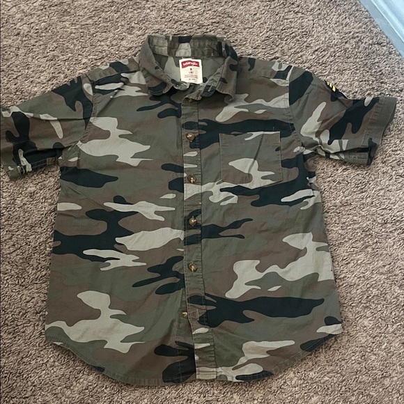 Wrangler Kids Camo Button Down Shirt - Picture 1 of 4